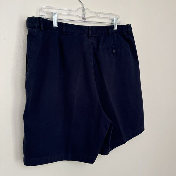 LL Bean Original Fit Expandable Waist Twill Cotton Chino Shorts, Navy- Size 18 - Picture 7 of 7